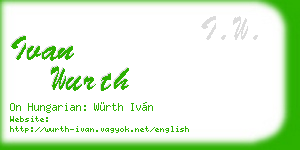 ivan wurth business card